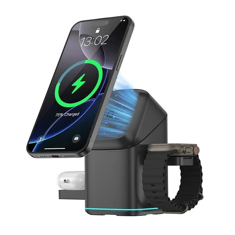Rotational 3-in-1 Magnetic Charging Stand