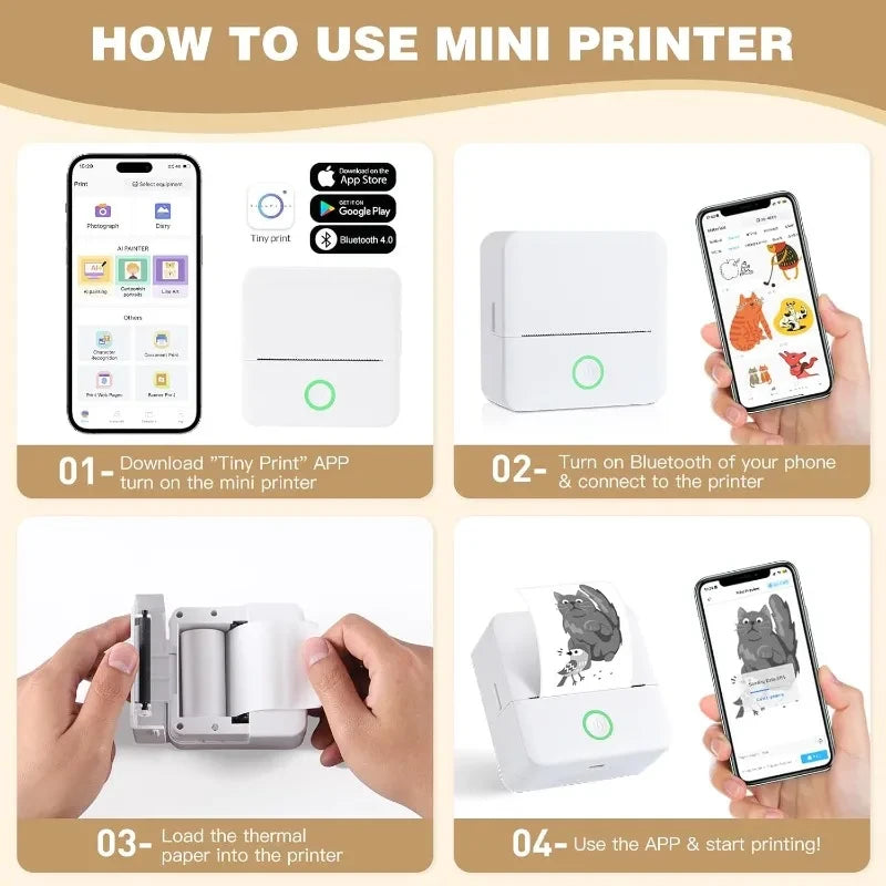 Portable Thermal Smartphone Printer